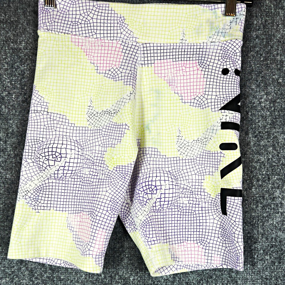 Nike Pro Men's Compression Shorts L White Geometric Gym Training 8" Inseam